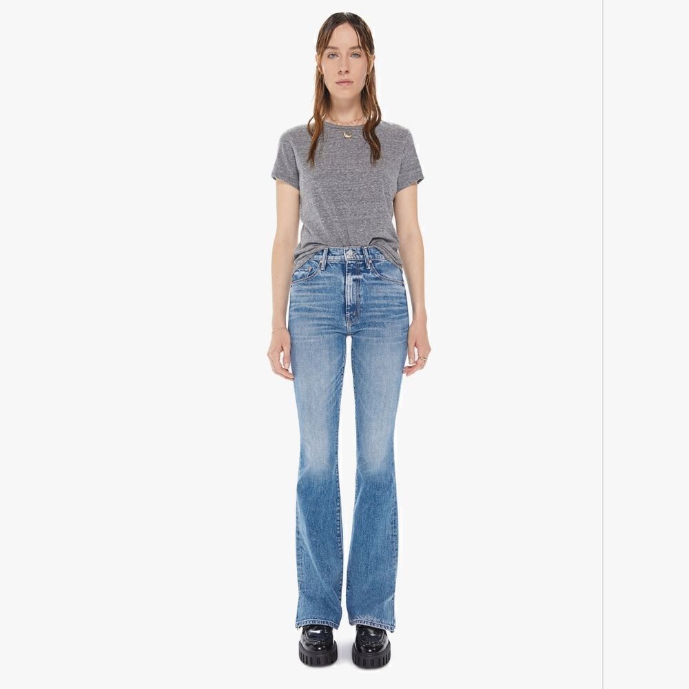 Mother The Weekender Heel High Waisted Flare Jeans In Belle De Jour Size 34 NWT